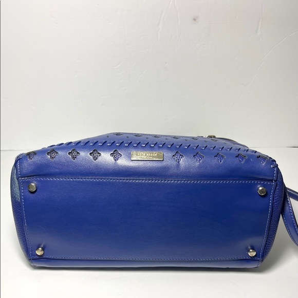 KATE SPADE Cobalt Blue Pebbled Leather Handbag - Picture 12 of 16